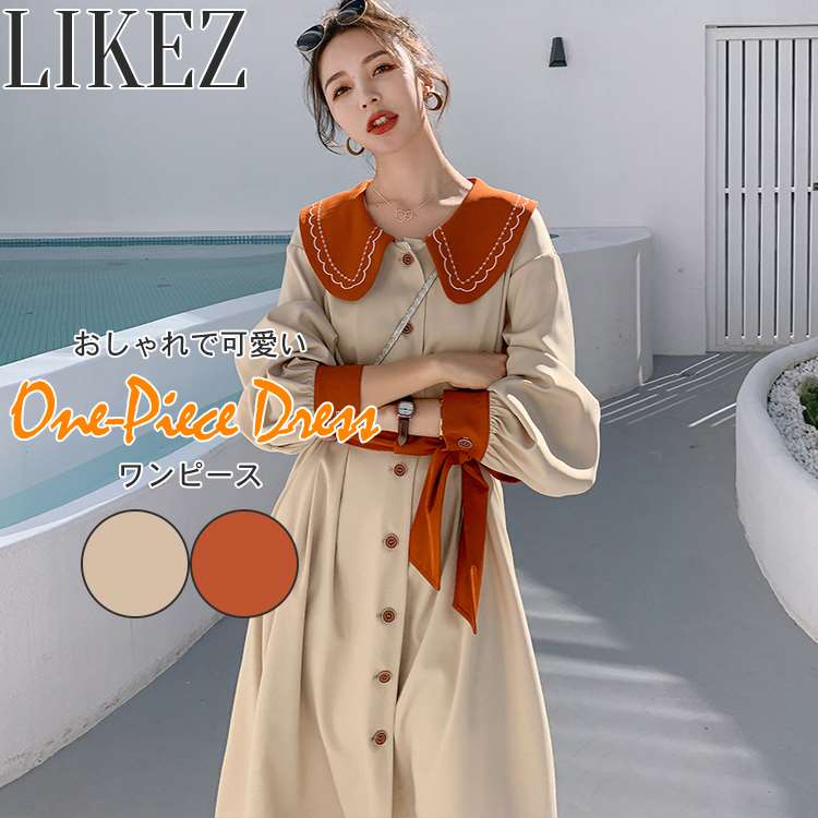 楽天市場】ワンピース 長袖 シャツワンピース レディース トップス 春