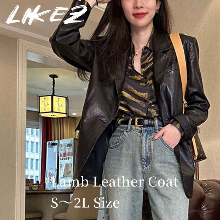 2025 秋冬 新作 牛革 ジャケット コート レディース ショート 本革 秋/冬 アウター ブラック S/M/L/2L l1b52