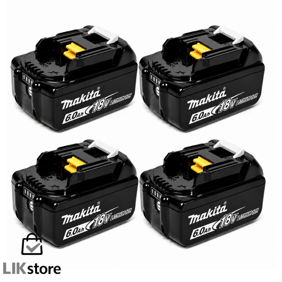 マキタ BL1860B 4本 書き割り 18V 6.0Ah リチウムイオンバッテリ 完全無欠 makita DC18RF相応う A-60464 残量書きあらわす・自分自身打ちこわれる読み合わせる付