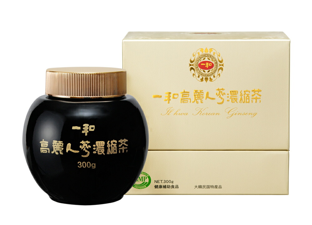 【置き目品】一和高麗人蔘濃化茶300g 高麗人蔘 一和高麗人蔘茶 濃化茶 濃化抽出エキス  一和 老いらく人蔘 高麗人参-ダイエット・健康