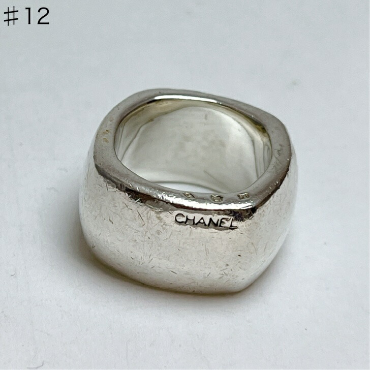 激レア　CHANEL シルバー スクエアリング廃盤品 楽天市場】CHANEL(シャネル) スクエアリング 12号 シルバー
