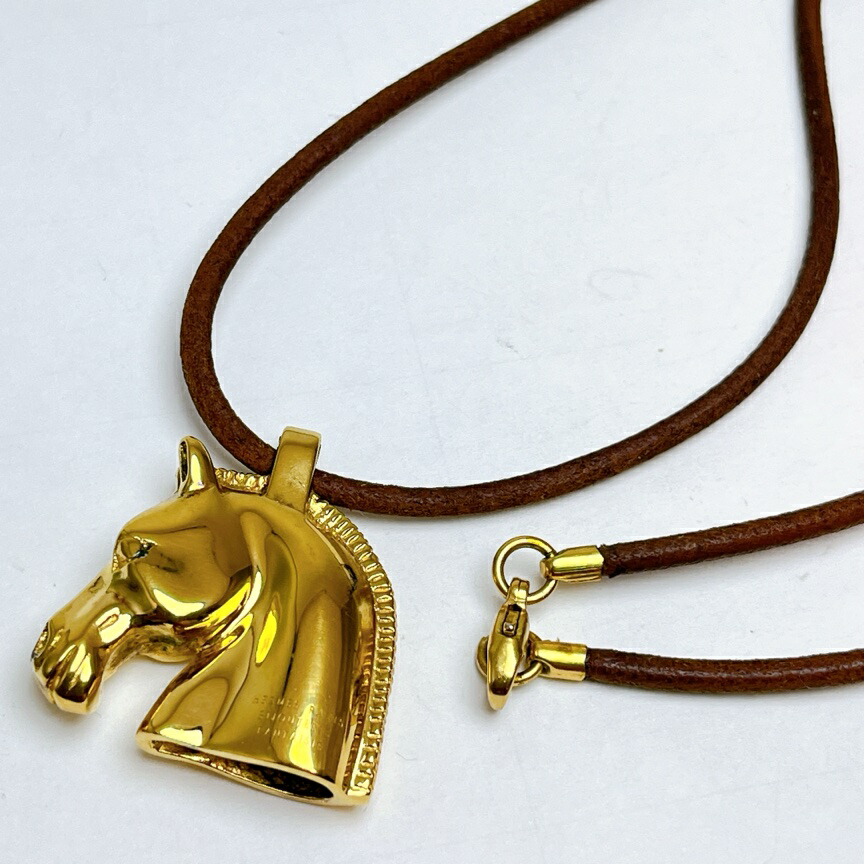 HERMES エルメス ペンダントトップ シュバル ホース メタル HERMES エルメス 馬 ネックレス ペンダント ホース シルバー
