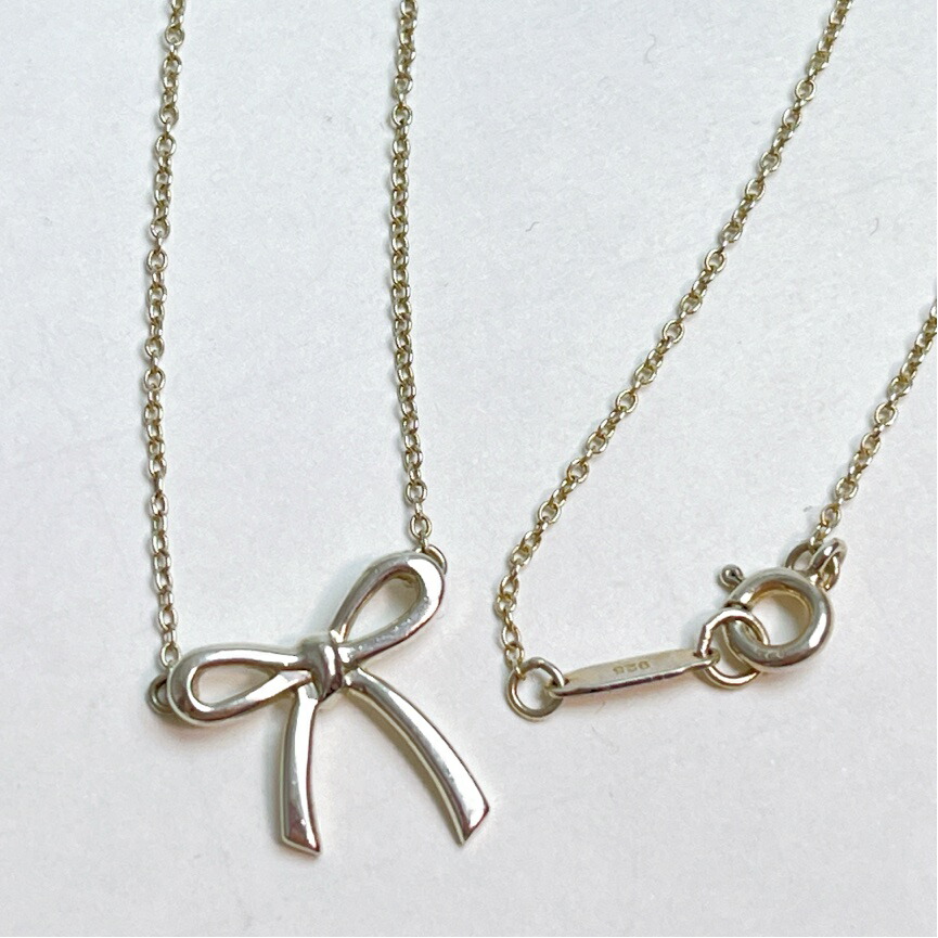 Tiffany & Co. PT950 ボウ ネックレス ラージサイズ Tiffany & Co
