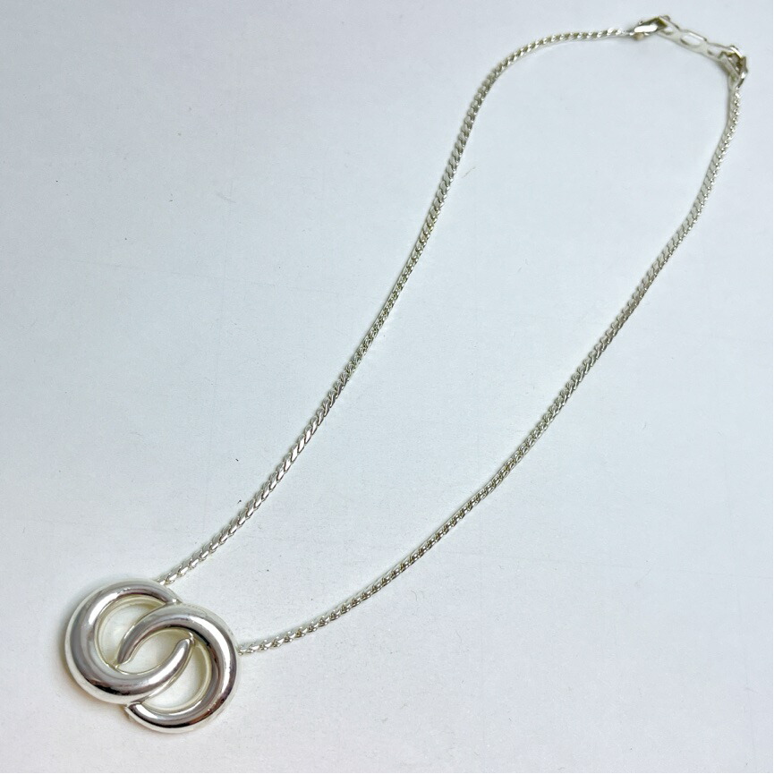 【中古】 クリスチャンディオール ヴィンテージ ダブルサークル ネックレス 925 スターリング シルバー|LiLi reuseshop