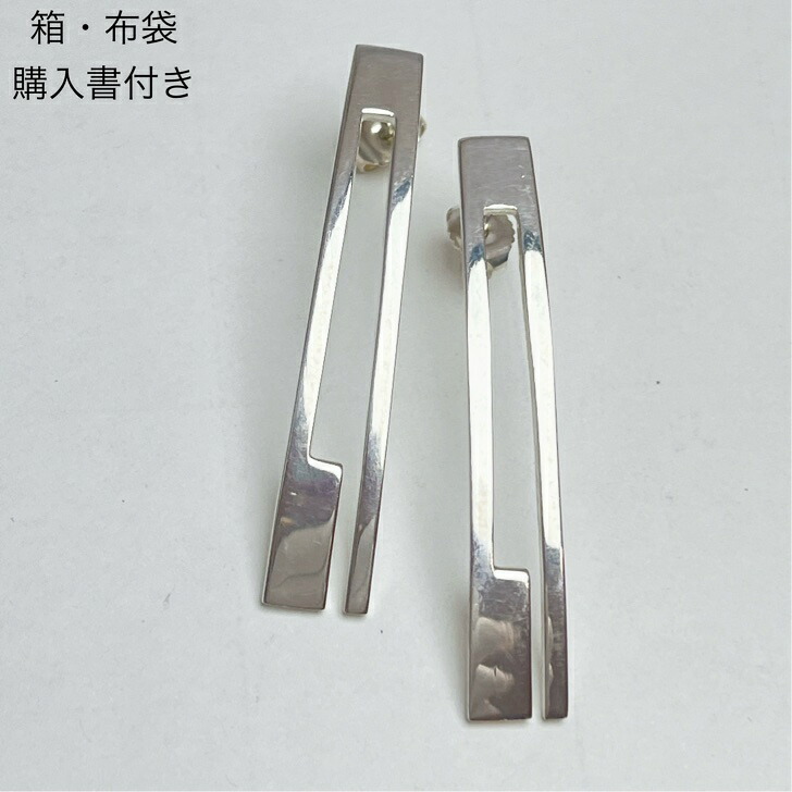 【中古】 グッチ トムフォード期 スクエアG バー ロング ピアス 925 スターリング シルバー｜LiLi reuseshop