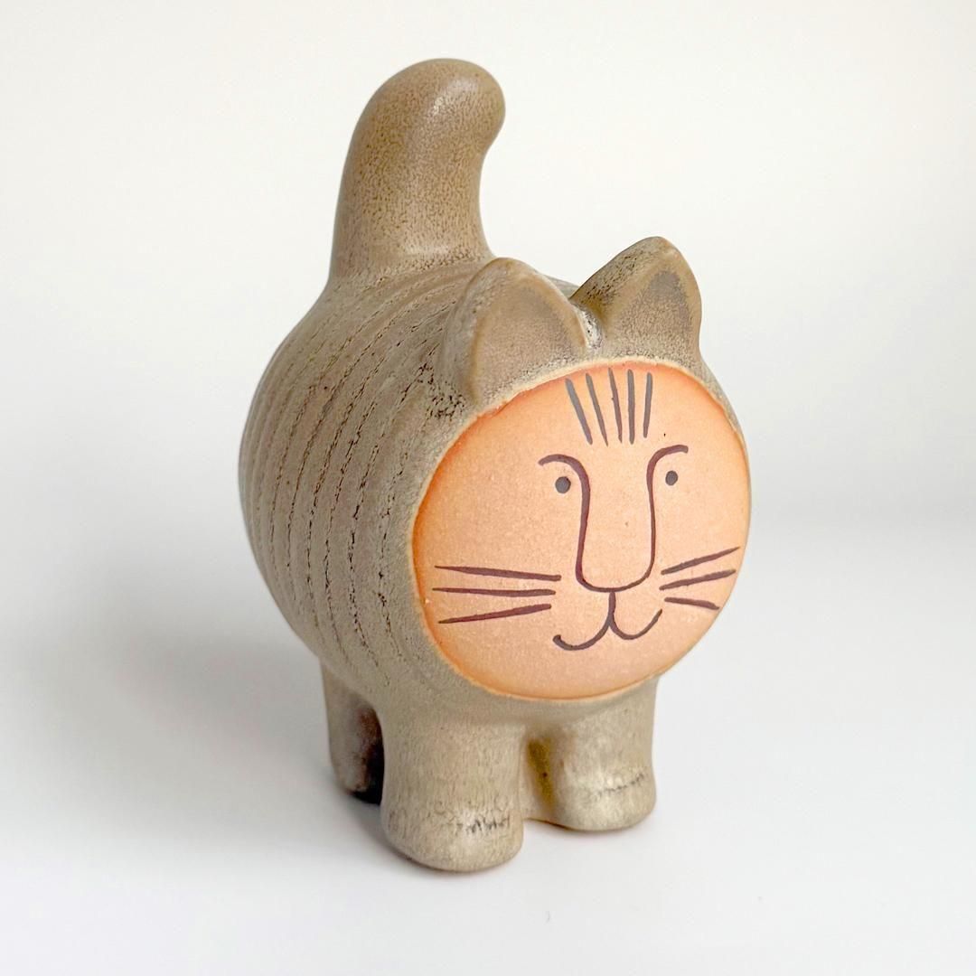 オブジェ Lisa Larson DIECI CAT ディエチ 猫／薄墨色 リサ・ラーソン 猫 Gustavsberg 飾りつけ 北欧雑貨 スウェーデン王国