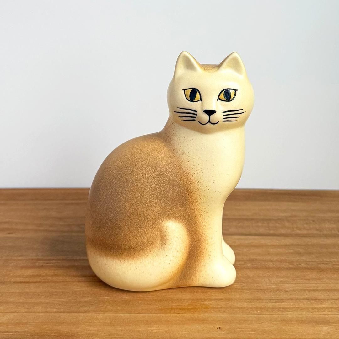 オブジェ Lisa Larson 猫 マンズ 並み並み 赤銅色 CAT Mans リサ・ラーソン 猫 Gustavsberg 飾りつけ 北欧雑貨 スウェーデン王国