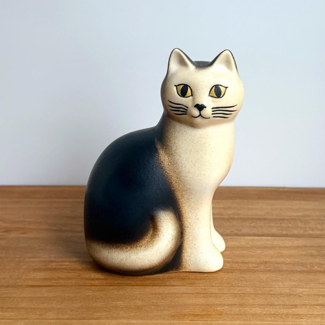 オブジェ Lisa Larson 猫 マンズ 並み並み 黒いこと CAT Mans リサ・ラーソン 猫 Gustavsberg 飾りつけ 北欧雑貨 スウェーデン王国