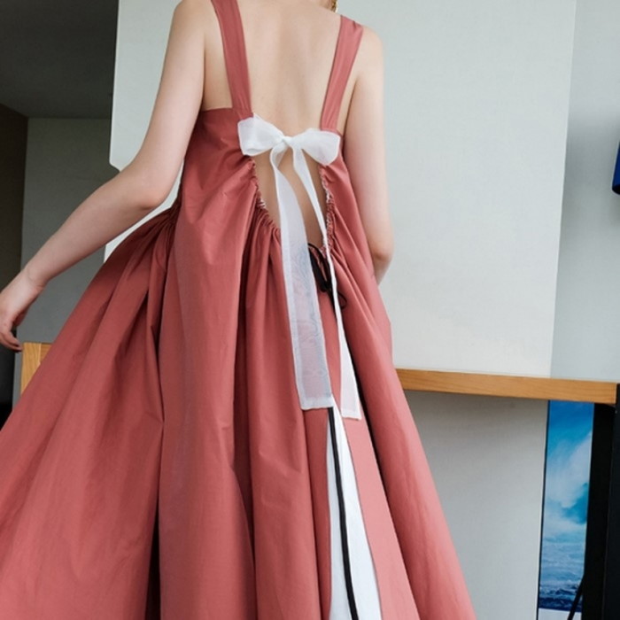 驚きの値段 楽天市場 年 春夏 新作 シアーリボン 絞り リボン ダブル リボン デザイン オープンバック フレア ワンピース バックリボン 背中開き セクシー 胸下切替ワンピース ボリュームスカート ミモレ丈 ミモレ丈ワンピース Lachic 60 Off Radonnb Co Rs