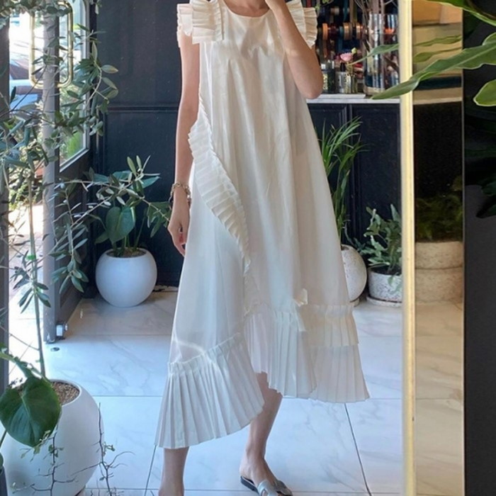 VALENTINO ROMA フリル マキシワンピース ドレス ウエストリボン VALENTINO ROMA フリル マキシワンピース ドレス ウエストリボン