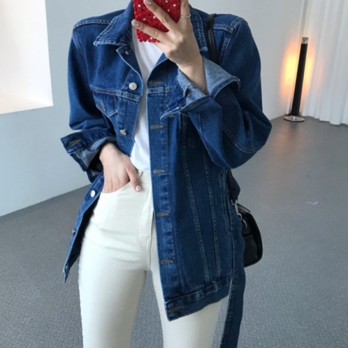 楽天市場 年 新作 春夏 4color ウエストマーク デニム シャツ 羽織り カジュアル カジュアルコーデ デニムシャツ かっこいい 大人カッコイイ デイリー デイリーコーデ ウエストベルト リボンベルト Lachic