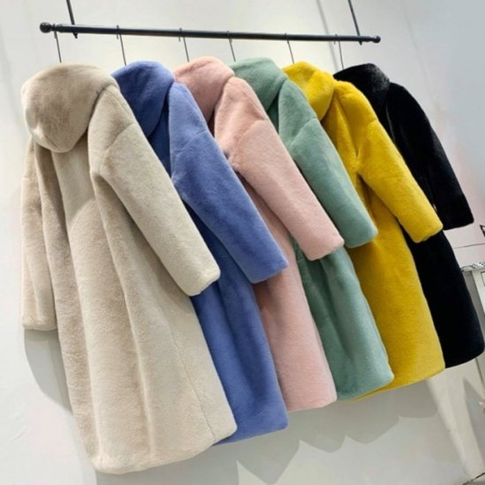 【送料無料】 2025年 秋冬 7color エコファー フーディー ロングコート|Lachic