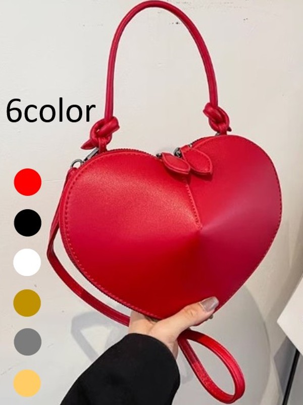 【送料無料】2026 SS 新作 6color 立体ハート 2way バッグ　【春夏】バッグ レディース 送料無料 大人 黒 ハート 韓国ファッション トレンド おでかけ デート ランチ2way 華やか 6色 春夏2025 立体バッグ 大人可愛い 10代 20代 30代 ママ ハンドバッグ ショルダーバッグ