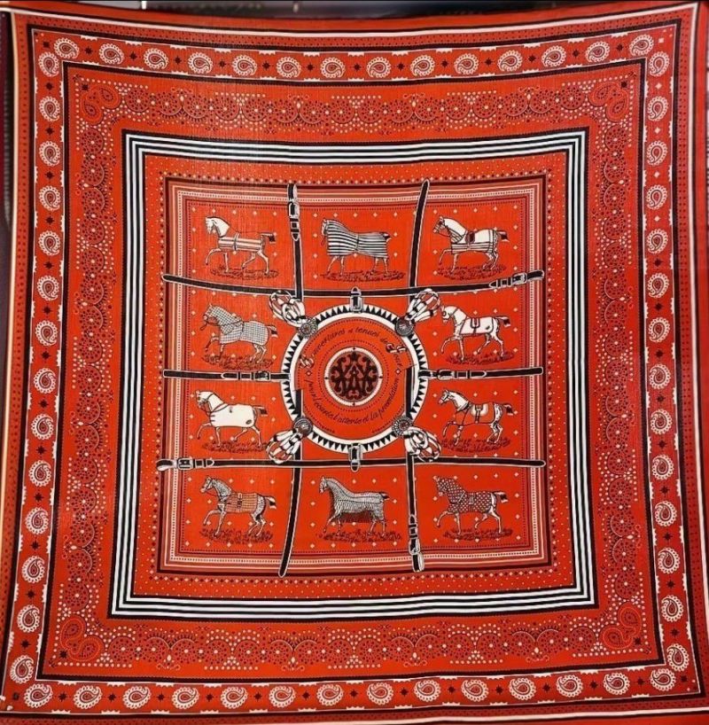 限定数 再販 8月上旬頃 発送 2025 新作 3color Horse scarf