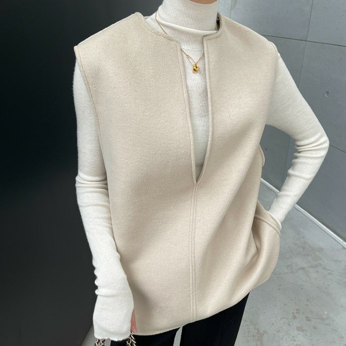 【貨物輸送無料】 2023 AW 3color DEEP SLIT 羊毛 より良い ベージュ 赤銅色 黒いこと レディース トップス 長袖 心地よい 愛くるしい 女子らしい 好いたらしいめ 成年者好いたらしい 雅びやか 好いたらしいめ心地よい 成年者ガーリー 事務室心地よい