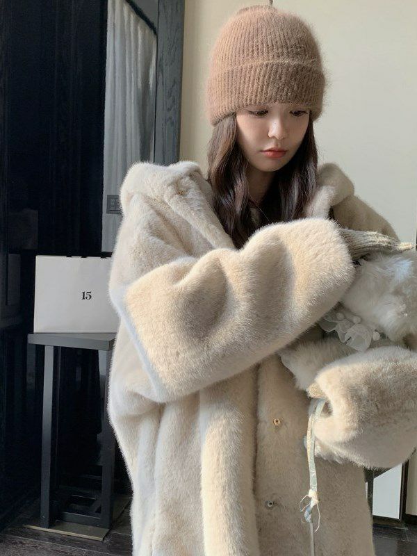 高品質 ヴィンテージ ミンクファーコート ベージュ ミンクファーコート デンマーク産ミンクファー使用 ロング丈