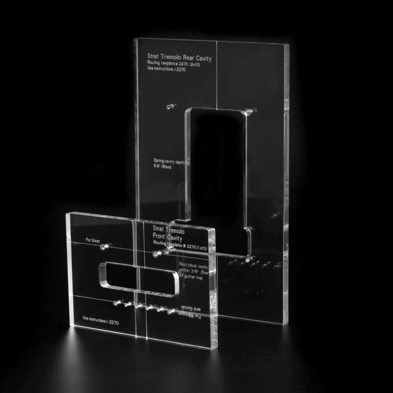 Musiclily Pro CNC 正確なアクリル伝統的なストラトスタイルギタートレモロブリッジ用テンプレートセット