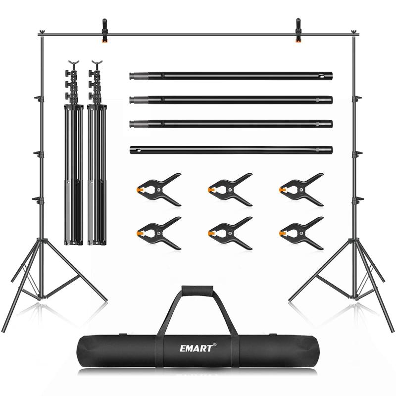 EMART 背景スタンド 高さ、幅調節可能 撮影スタンド 撮影用 背景スタンドセット グリーンバックスタンド 写真撮影用 人物 商品 ビデオ撮影に対応 撮影スタジオ/誕生日/結婚式/クリスマス/パ