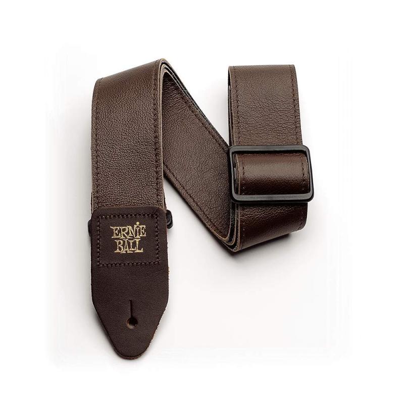 【正規品】 ERNIE BALL 4135 ギターストラップ ITALIAN LEATHER STRAP イタリアン・レザー・ストラップ ブラウン