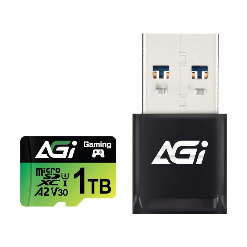 AGI 1TB TF138 マイクロsdカード/CR138 Type Aカードリーダー, Switch動作確認済. MicroSDXC A2 U3 V30 4K UHS-I U3 (読み出し速度最大170MB/s、書き込み速度最大160MB/s) アダプ