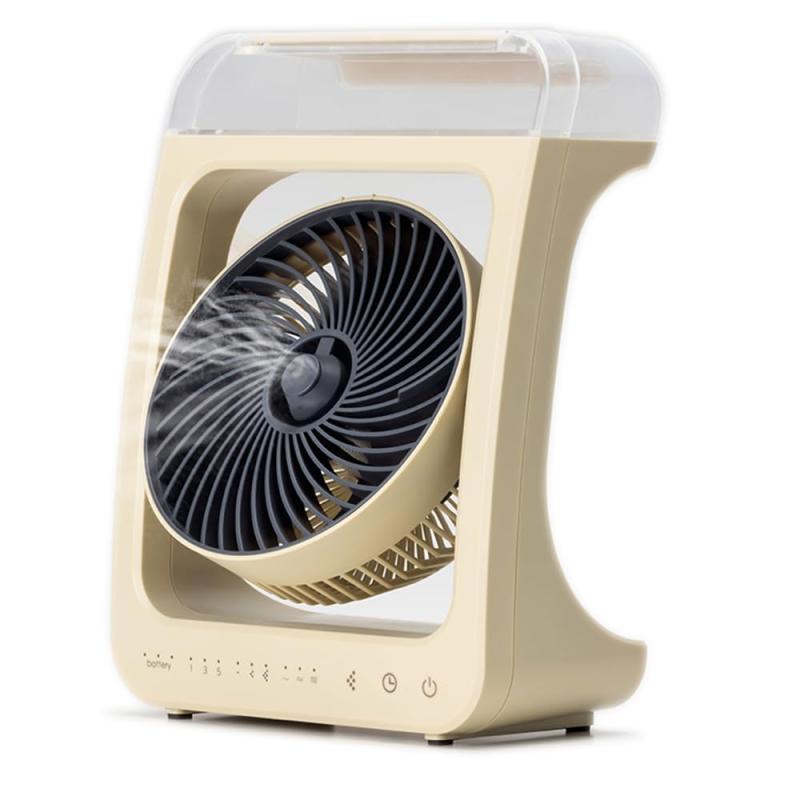 TOPLAND コードレス ミストFAN 卓上扇風機 充電式 バッテリー式 防水 IPX5