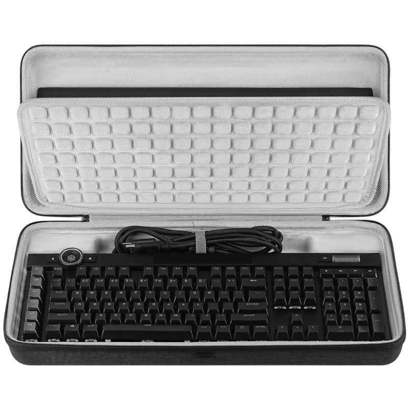 Geekria フルサイズキーボード ハードシェルケース Corsair Galleon 100 SD/K100 RGB/K70 MAX, レイザー Razer BlackWidow V4 Proと互換性あり トラベルキャリングバッグ 104-108鍵キ｜LiLishop6