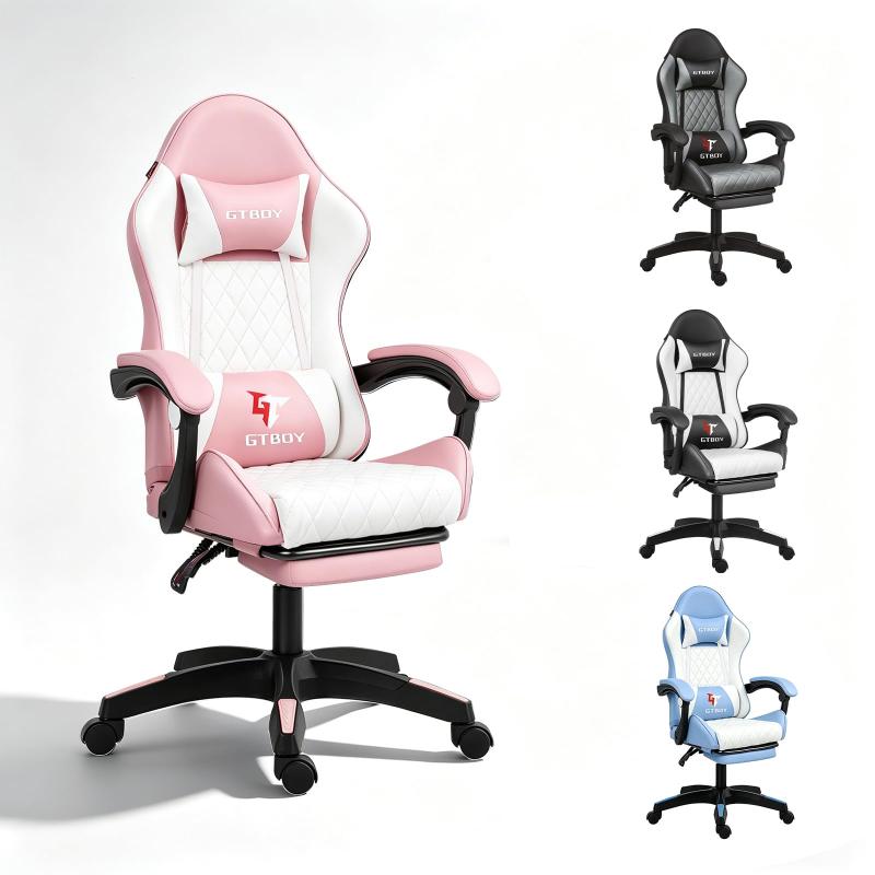 [GTBoy] ゲーミングチェア 135&deg;フルリクライニング オットマン付き 高級PUレザー 調節可能 ランバーサポート 椅子 オフィス デスク パソコンチェア 家庭用 仕事｜LiLishop6