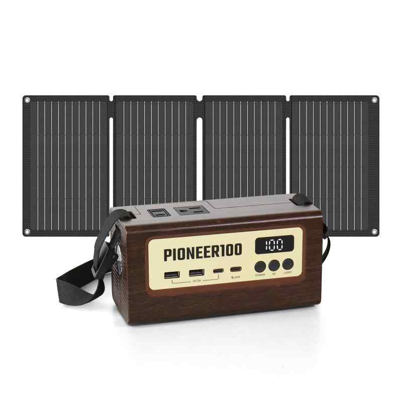 Togo Power ポータブル電源 ソーラーパネル セット 小型 177Wh/300W 純正弦波 AC100V 50Hz/60Hz対応 55200mah 太陽光パネル 25%高変換効率 軽量 単結晶 ソーラー発電機 家庭用 折りたたみ式 防災グッズ 非|LiLishop6