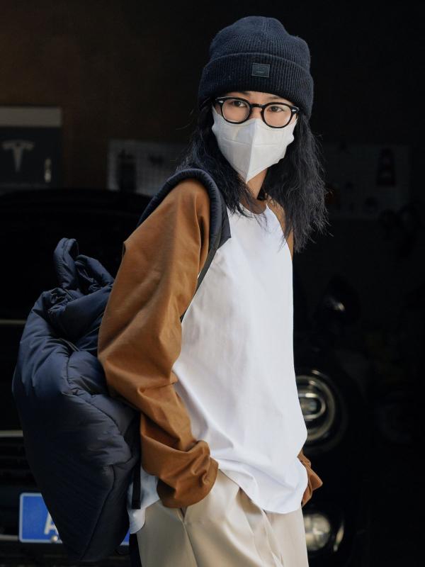 プルオーバー 成人女性用 春夏 韓国風 入伸 室外 休? うつり変わり 肩落とし 長袖 ゆったり 丸首 綿 原材料 黒白 組みあわせ 白・稀 色 吸湿速乾 好いたらしい トップス 日常使い走り