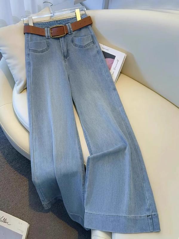 レディース 牛仔パンツ デニムパンツ 直筒パンツ 高腰 ワイドレッグ クロップドパンツ 軽量 伸縮性 吸湿速乾 接触冷感 綿混紡 再生繊維 通勤用 普段使い ライトブルー 夏用 春夏 ミドルウェイト カジュアルスタイル 気質デザイン 垂れ感 ロング丈 4,769円