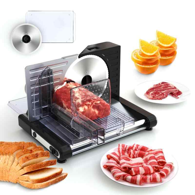 業務用ミートスライサー 電動フードスライサー ミートスライサー しゃぶしゃぶ肉/パン/ハム/チーズ/野菜/果物 スライス厚さ 均一スライス お手入れ簡単 安定作業 肉スライサー 業務用 家庭