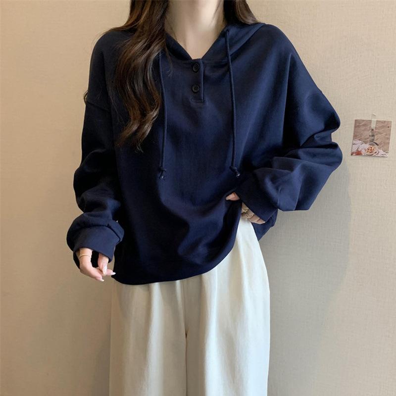 レディース フーディ 春秋 通勤 普段使い 軽量 薄手 綿 ポリエステル 長袖 ゆったり シルエット グレー ブラウン ネイビー ピンク カジュアル トップス コットン ミックス 素材 快適 着こなし コーディネート