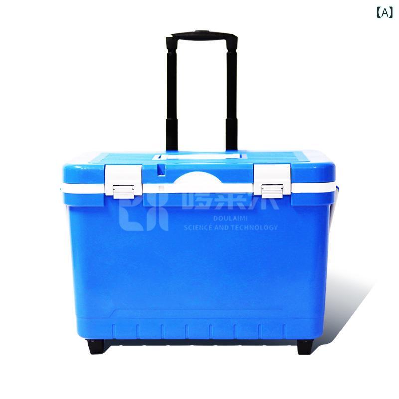 保冷箱 キャスター付き 保冷温 保冷バッグ 車載 キャンプ ピクニック アウトドア 保冷剤対応 注水機能 30L 45L 55L 65L 95L 深青 ライトブルー グリーン PE素材 軽量 耐久性 家庭用 商用 持ち運び アイスボックス クーラーボック｜LiLishop6