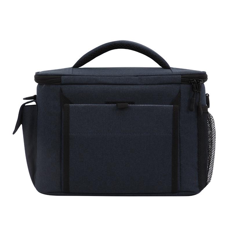 保冷バッグ 保冷保温バッグ キャンバス 牛津布 保冷剤収納 保冷エコバッグ ランチボックス 弁当袋 野餐用 ピクニックバッグ キャンバスバッグ 保冷機能 保温機能 軽量 折りたたみ 収納便利 キャン用 ボトルホルダー 現代簡約 ブルー ブラック グレー