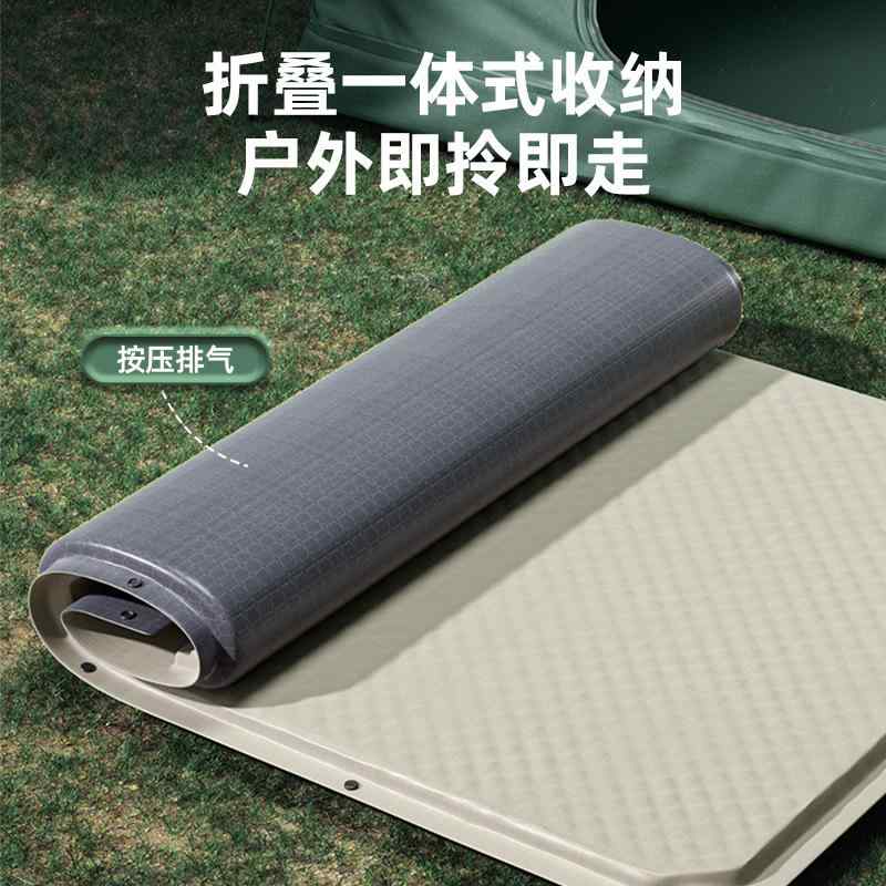 自動充気 マットレス 寝袋 キャンプ 防潮パッド アウトドア 露営 エアベッド テント マット 防水 フランネル素材 軽量 自動膨張 厚手 浅カーキ シングル ダブル トリプル 接続可能 春夏 秋冬 通年使用 快適 寝心地 折りたたみ ポータブル 耐久性
