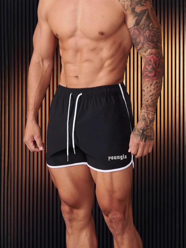 メンズ ショートパンツ 夏用 ランニング ジョギング トレーニング 運動 スポーツ ビーチ 沙? 直筒 薄手 中弾力 ポリエステル 混紡 ブラック ホワイト レッド パープル イエロー ワインレッド ライトブルー アーミーグリーン ライトグレー 青少年