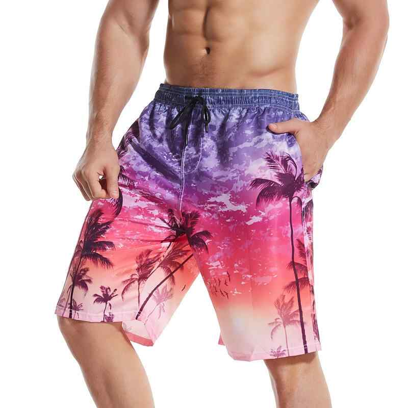 メンズ ビーチパンツ ショートパンツ 男性用 夏 サーフパンツ スイムショーツ ビーチウェア 章魚柄 プリント柄 直筒 化繊混紡 ポリエステル100 軽量 通気性 速乾 ゆったり大サイズ ビッグシルエット 青年向け 休日スタイル 屋外活動 プールサイド