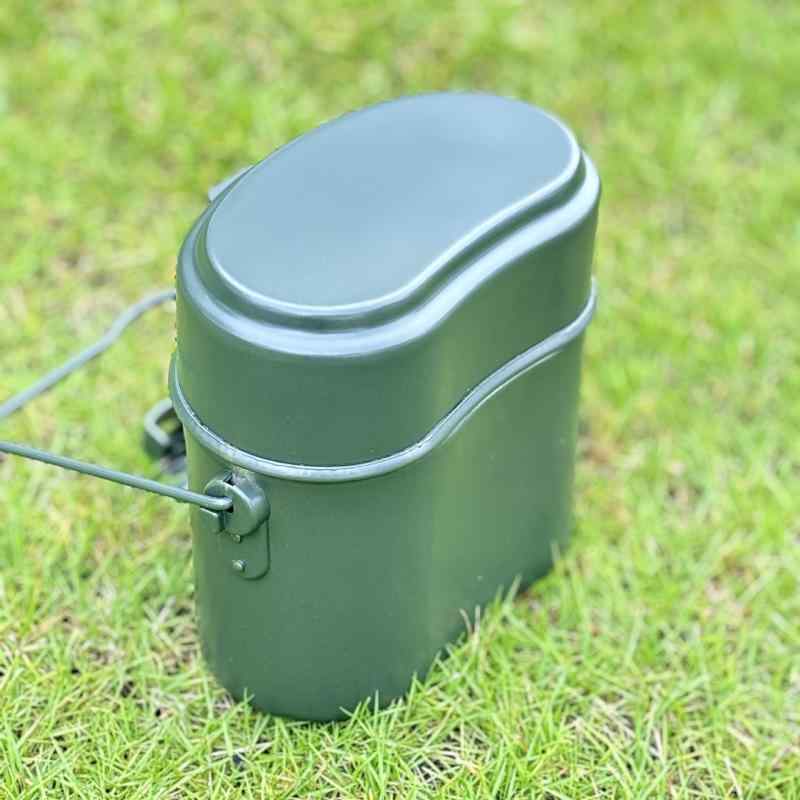 弁当箱 デンマーク風 野営用 アルミ合金 便携式 ピクニックセット 3点組 銀色 緑色 手提げ 軽量 多機能 1-2人用 アウトドア キャンプ 食事用 持ち運び便利 耐久性 銀緑カラー 屋外用 ポータブル 食器セット 調理器具 旅行用 金属製 ステンレス