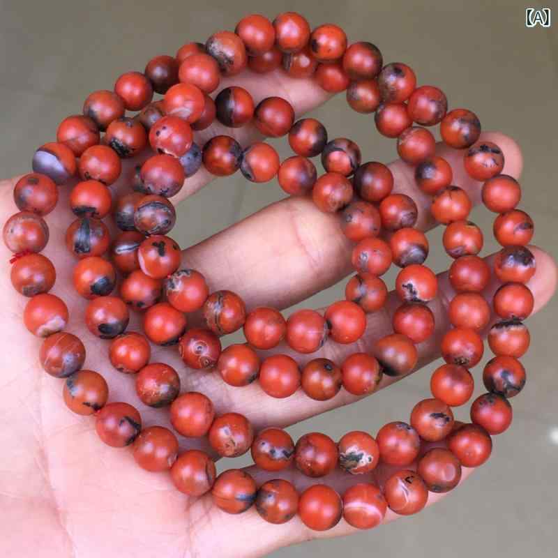 保 山南 紅 瑪瑙の 鉄の 皮の 包みの 4 回転の 手の 串の 覇気の多 回転の 玉の つや消しの ブレスレットの 文は サプライズプレゼントを 遊びます。