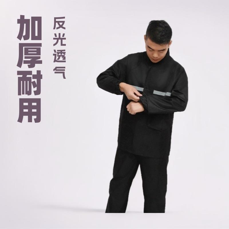 厚手の 春 亜 紡素 材の 分割 式 レインコートと レインパンツの セット、 労働 保護、 サイクリング、 配達、 防 洪、 二 重 構造の 大雨 対策