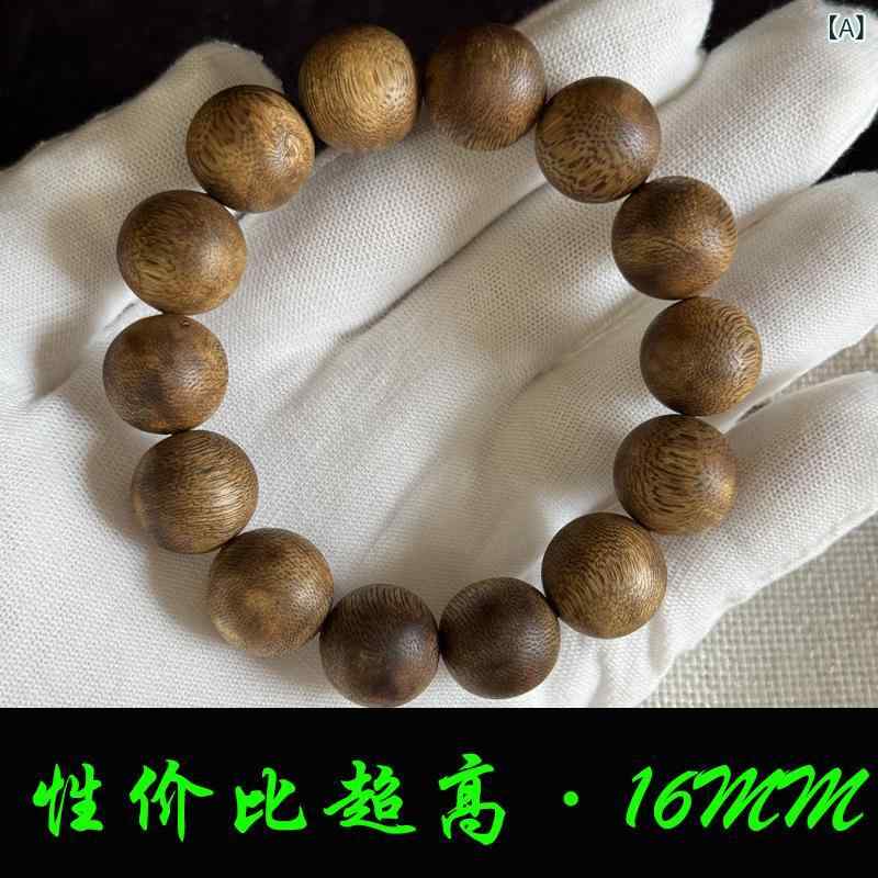 【 16 MM 大玉】 本物の メンズチナン 沈香 腕輪、 仏 珠、 念珠、 チナン、 生まれながら、 高品 質