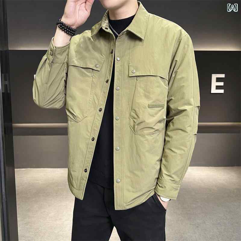ジャケット 男 2025 新作 春の 高級 感の ごろつきが かっこいいです。