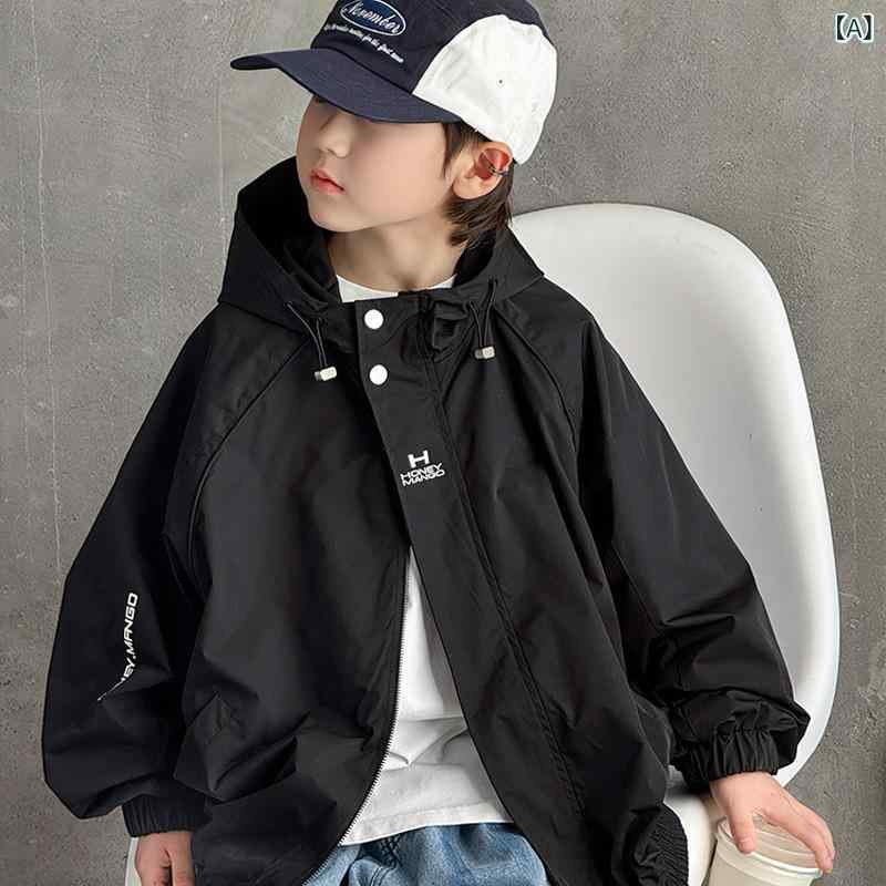 男児 コート 春秋 モデル 2025 新型 洋 気 児童 春 装 突撃 服 少年 運動 揚げ 街 ジャケット 上着