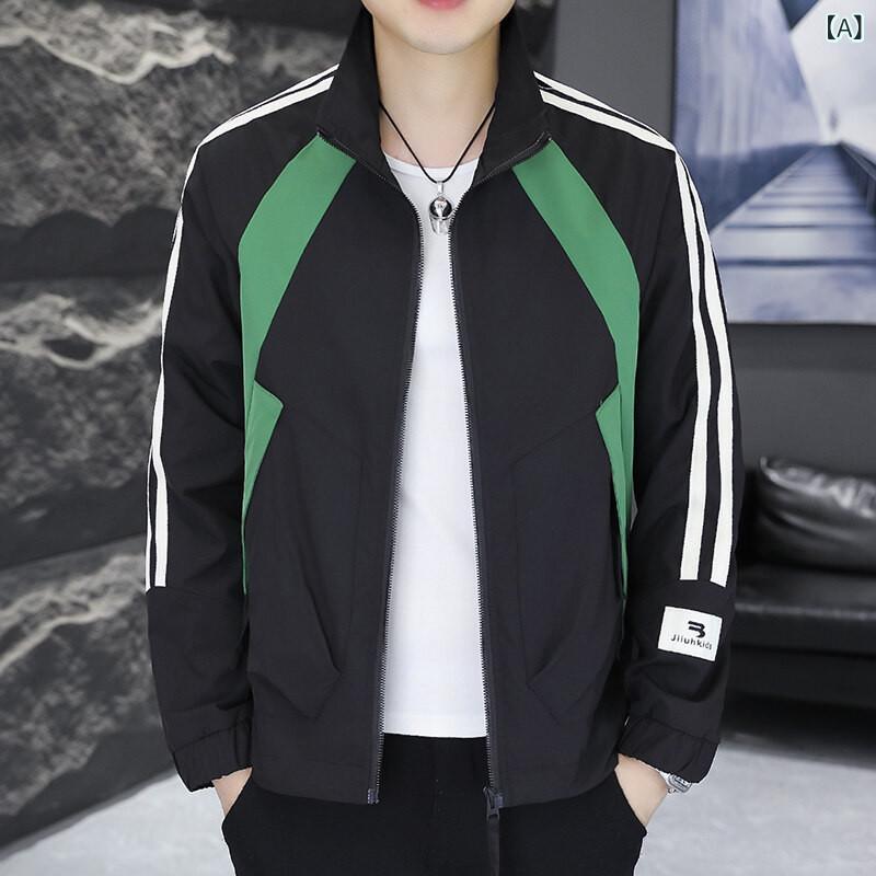 2025 韓 城 春 装 新型 成人男性 百 合 厚地の外套 韓国 版 流行り物 修身 遊撃手 上衣 0108