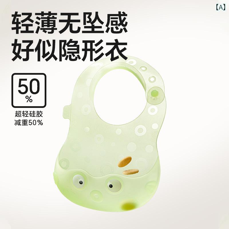 ベビー 防水 シリコン 食事 エプロン 食品級 防汚 男女兼用 赤ちゃん 幼児 柔軟 かわいい 動物柄 ピンク グレー 0-6歳 普段使い 通年