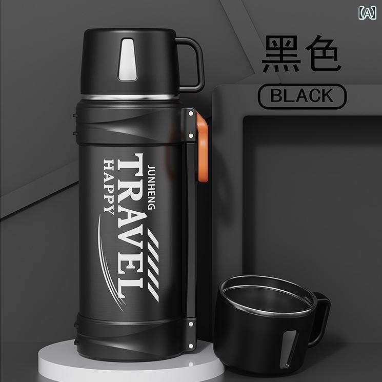 ステンレス 保温ボトル メンズ レディース ユニセックス 1200ml 1500ml 1600ml 2000ml 2500ml 容量 ブラック グリーン ベージュ ホワイト カラーバリエーション 12時間 24時間 保温 保冷 機能 手提げ バックパック