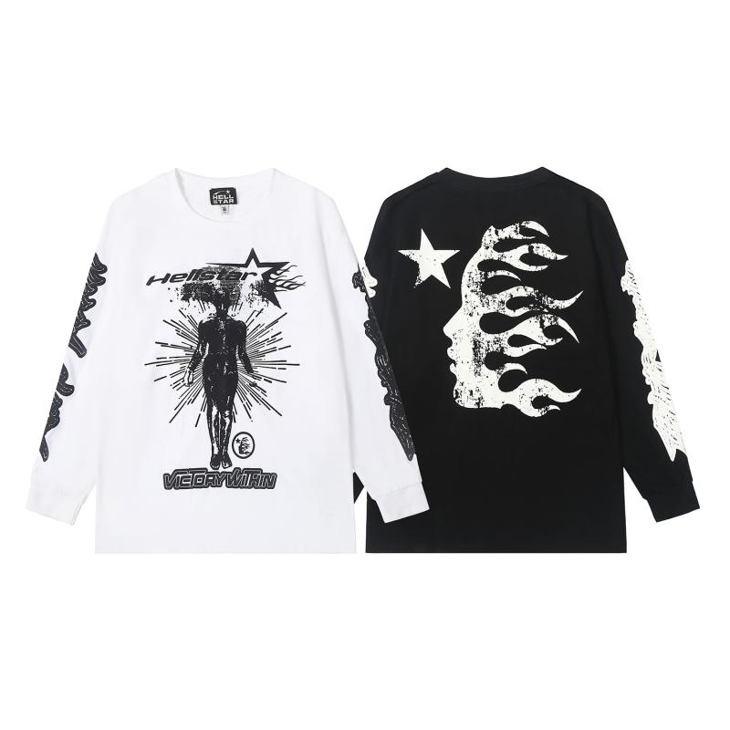 Tシャツ メンズ レディース 長袖 丸首 ゆったりシルエット 純綿 透気性 プリント ロゴ柄 ヒップホップ ストリート カジュアル 秋 秋冬 日常使い 部屋着 アウトドア ブラック ホワイト 軽量 吸湿速乾 再生繊維 接触冷感 伸縮性 シンプル ベーシッ