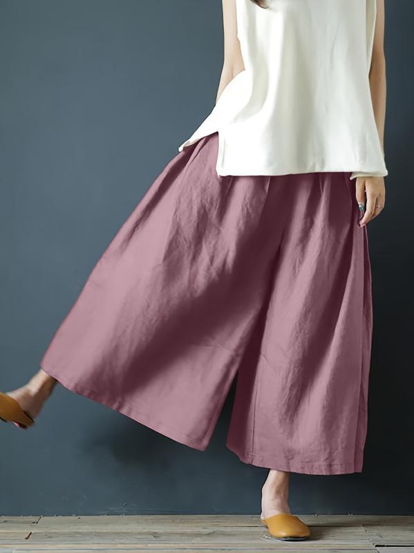 レディース ハーレムパンツ 茶服 座禅用 粗麻 綿麻 純色 肌理感 煙灰色 ワイドレッグ ロングパンツ 気質 通勤風 ミドルウエスト 微弾性 平紋加工 軽量 伸縮性 吸湿速乾 ブラック 杏色 グレー ベージュ ネイビー ワインレッド パープル ダークブラ