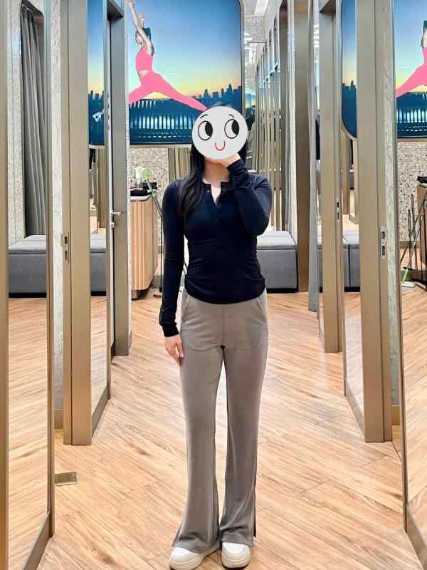 レディース ヨガパンツ 垂れ感 ラッパパンツ 小さめスリット 長ズボン コットン モダール ポリエステル 混紡 ワイドシルエット ハイウエスト ミディム 厚手 無地 ブラック ブルー ホワイト カーキ 夏 マイクロストレッチ 接触冷感 軽量 吸湿速乾 ゆ