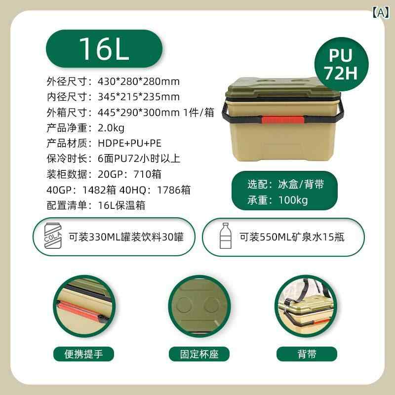 難民キャンプ用 保冷保温ボックス席 16L 手提げ 飲み料 食料雑貨類 保護すること 車載 冷蔵 箱 PU原料品 緑であること 軽さ 72第四次元保冷 TPE手持ち部分 うつり変わり青写真 好いたらしい アウトドア ピクニック 速冷 便携 生まれ変わり衣料繊維 当たること冷感 つら構え釣りあい 御前上等